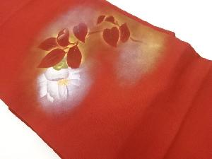 作家物　金彩椿模様名古屋帯